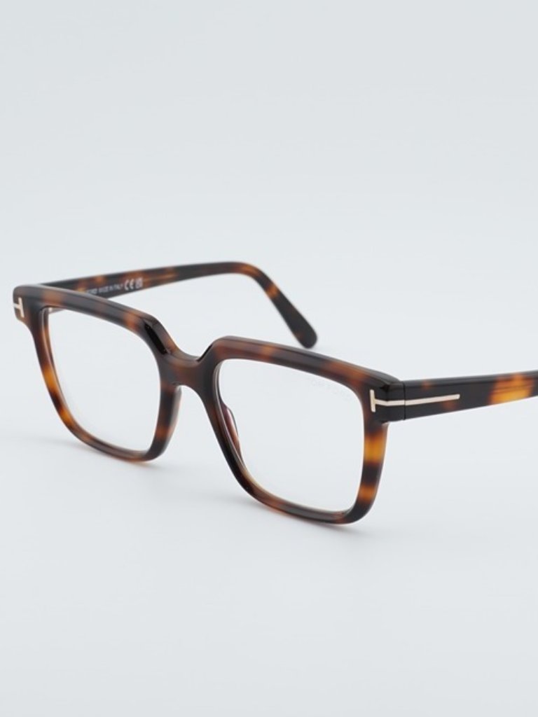 Tom Ford Ft5889-B 053 Eyeglasses Havana 53mm Square Frame, Blue Light Block
